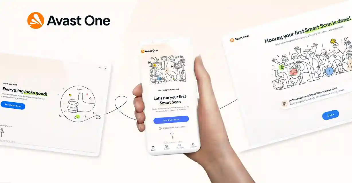 Avast One dashboard showing security status