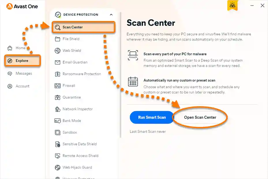 Avast One performance optimization tools