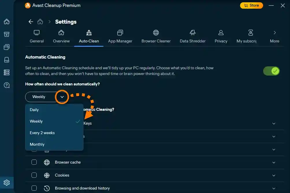 Avast Cleanup Sleep Mode feature