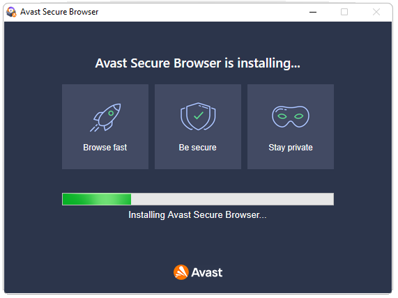 Avast Secure Browser privacy settings on Windows