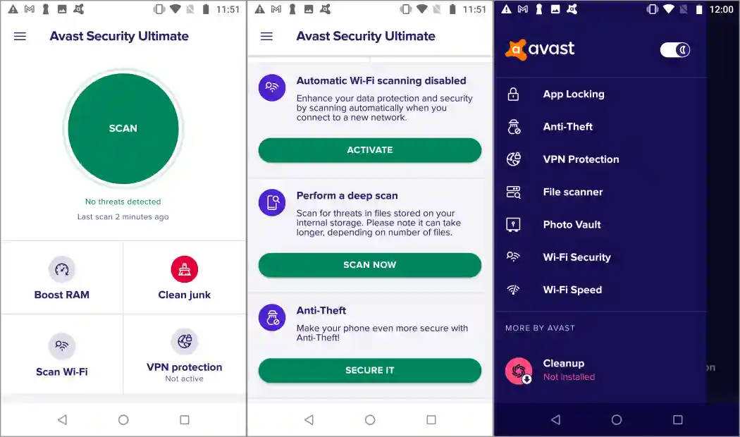 Avast Ultimate iOS main interface